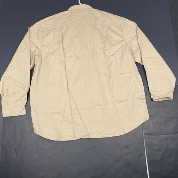 Carhartt FR Shirt Men's Size 3XL Flame Resistant Workwear Twill Khaki CAT 2 NEW - Picture 4 of 16